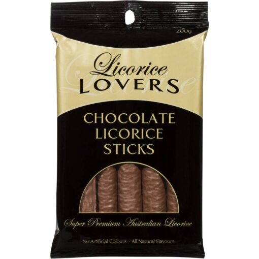 Liquorice Lovers Chocolate Liquorice Sticks 200g