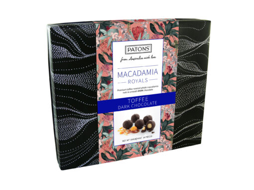 Paton s Dark Choc Toffee Macadamia Gift Box 150g scaled