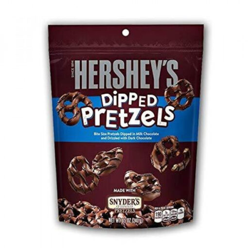 Hershey s Milk Chocolate Dipped Pretzels Peg Bag 4 25oz
