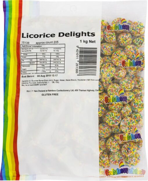 Rainbow Licorice Delights 1kg a