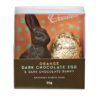 Chocolatier Australia Orange Dark Egg Dark Bunny 90g jpg