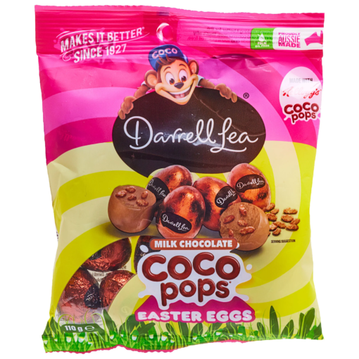 Darrell Lea COCO POP Milk Chocolate EGG 110g png