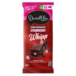 Darrell Lea Dark Chocolate Strawberry Whipp Block