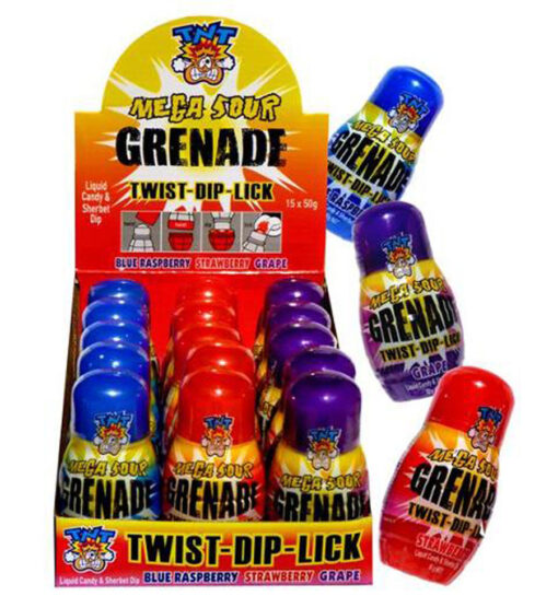 TNT Mega Sour Grenade Twist-Dip-Lick 50g 1