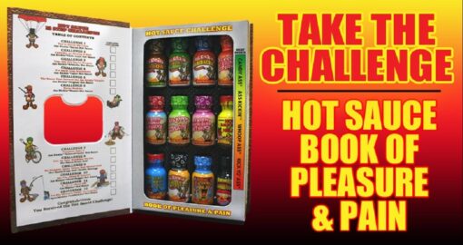 Hot Sauce Challenge Book of Pleasure & Pain 12 x 22g 2