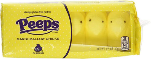 PEEPS MARSHMALLOW YELLOW CHICKS 5CT 42G