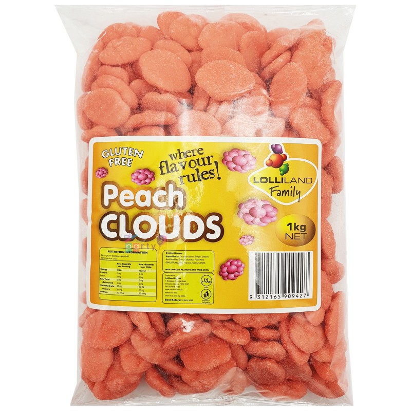 Lolliland Peach Clouds 1kg Gluten Free 1 Lolliland Peach Clouds 1kg Gluten Free