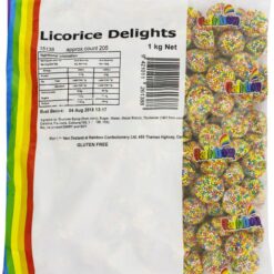 Rainbow Licorice Delights 1kg GLUTEN FREE (Aniseed Sparkles))
