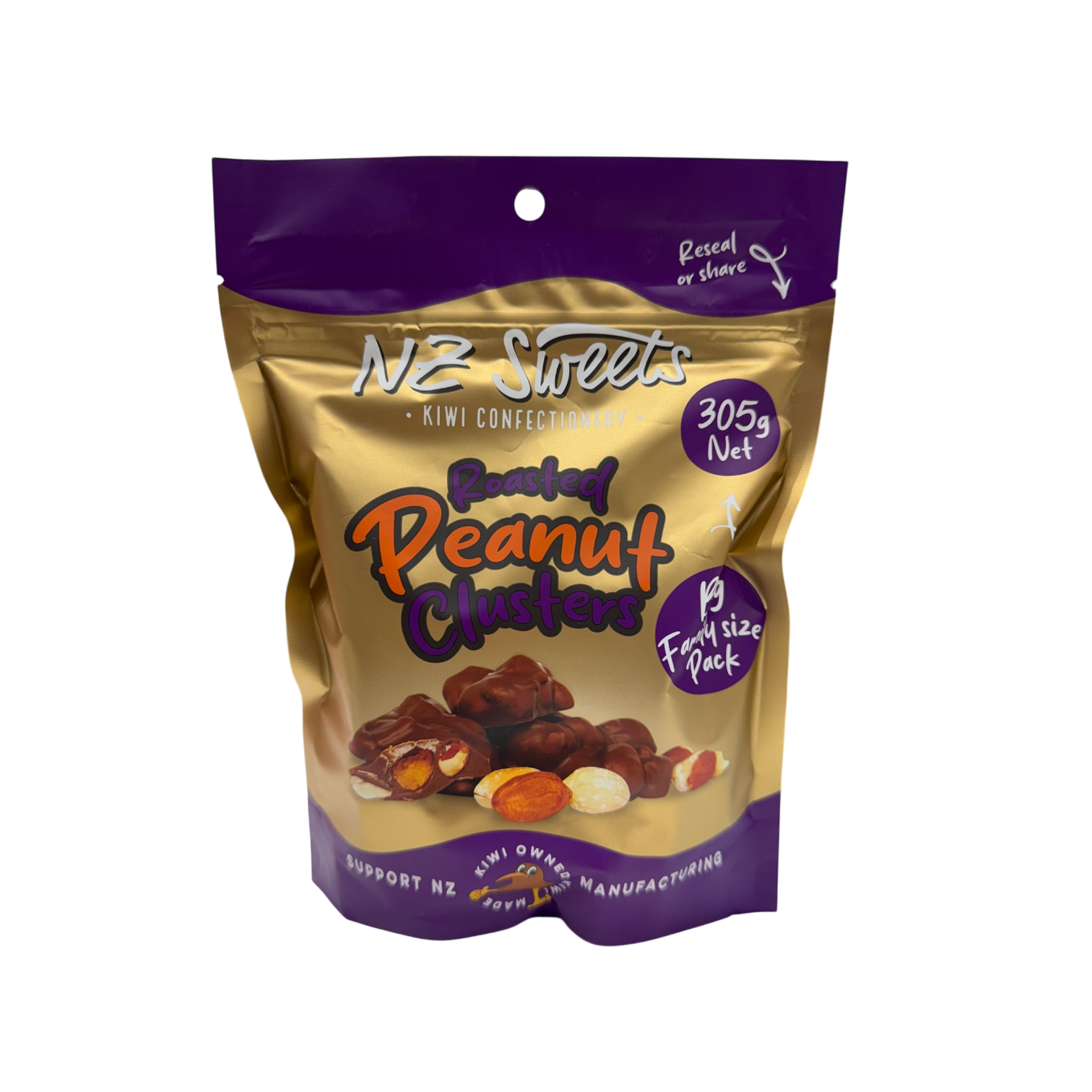 NZ Sweets Roasted Peanut Clusters 305g 1 NZ Sweets Roasted Peanut Clusters 305g