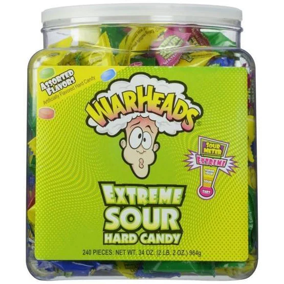 Warheads Extreme Sour 240 pieces 744g