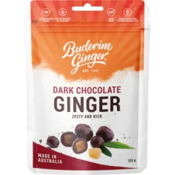 Buderim Dark Chocolate Ginger 125g