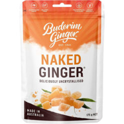 Buderim Naked Ginger Deliciously Uncrystallised 175g