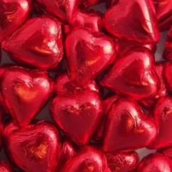 MILK CHOC HEARTS RED 500G