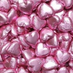 MILK CHOC HEARTS PINK 500G