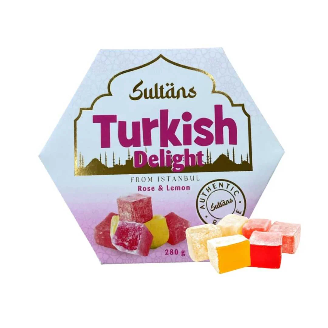 Sultans Turkish Delight Rose & Lemon 280g 1 Sultans Turkish Delight Rose & Lemon 280g