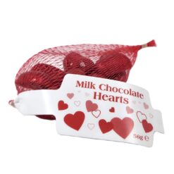 Milk Chocolate Hearts Red 56g