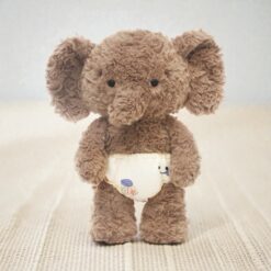 Shy Elephant Plush Toy 35cm （Magnetic Hands & Face Design）