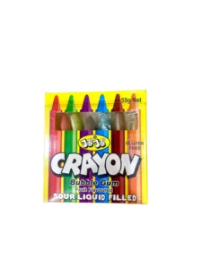 Crayon Sour Liquid Filled Bubble Gum 55g