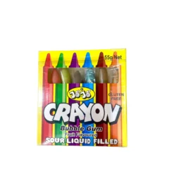 Crayon Sour Liquid Filled Bubble Gum 55g