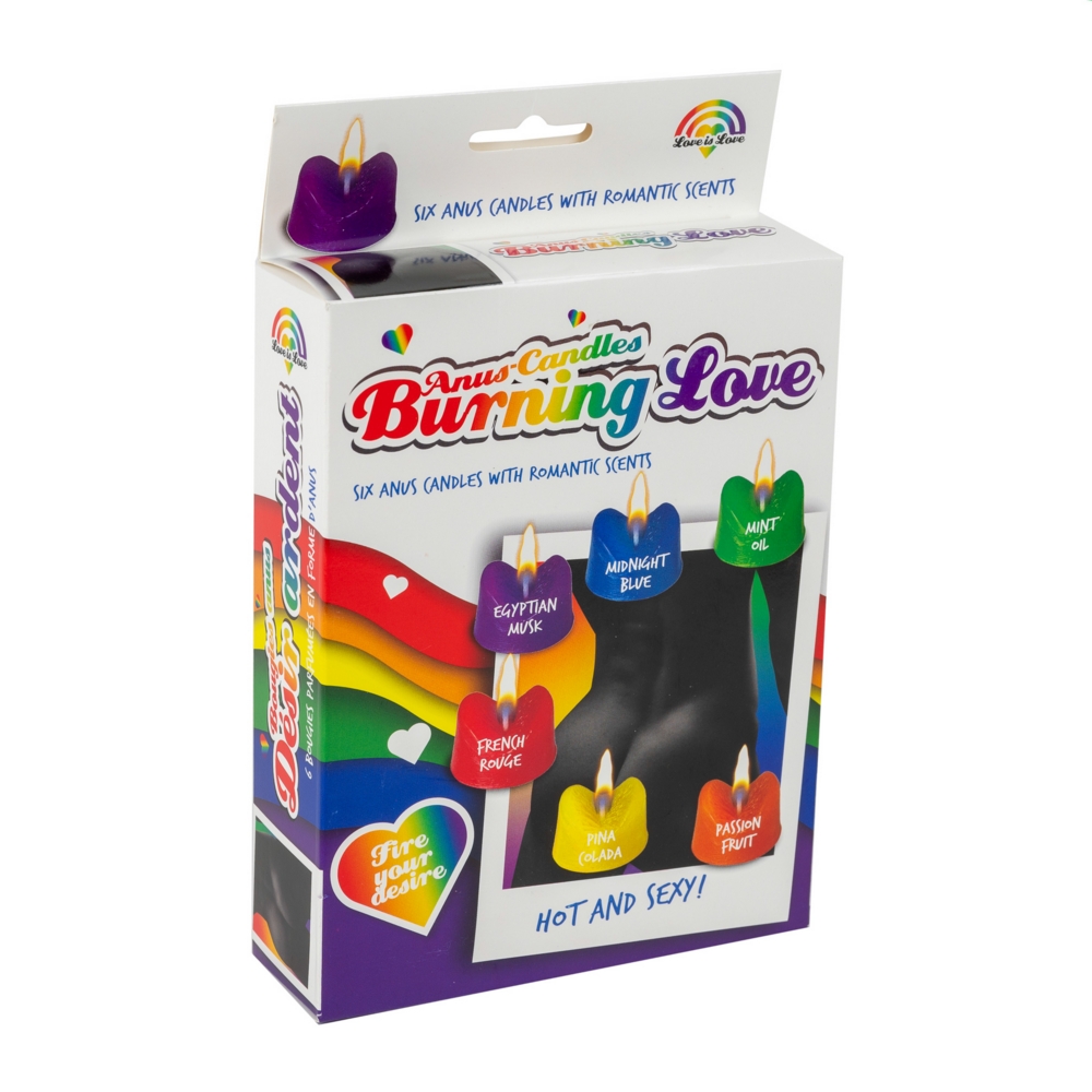 RAINBOW BURNING LOVE CANDLE SIX ANUS SHAPED CANDLES WITH ROMANTIC SCENTS 1 RAINBOW BURNING LOVE CANDLE SIX ANUS SHAPED CANDLES WITH ROMANTIC SCENTS