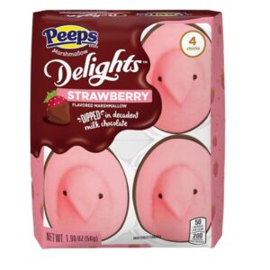 PEEPS STRAWBERRY DELIGHTS CHICKS 4CT 56g