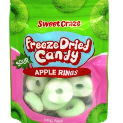 SWEETCRAZE FREEZE DRIED CANDY SOUR APPLE RING 50G
