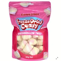SWEETCRAZE FREEZE DRIED CANDY MARSHMALLOW TWIST 50G