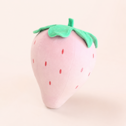Ultra-Soft Realistic Strawberry Plush Toy Purple 25cm