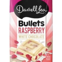 D/L White Choc Raspberry Bullets Block 160g