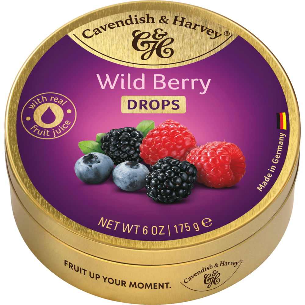 CAVENDISH & HARVEY WILD BERRY DROPS 175G (10) 1 CAVENDISH & HARVEY WILD BERRY DROPS 175G (10)