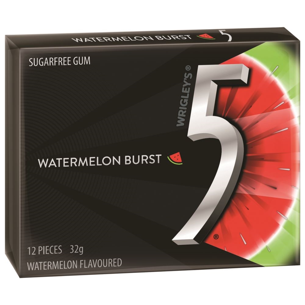 5 GUM WATERMELON 12PC 32G (10) 1 5 GUM WATERMELON 12PC 32G (10)
