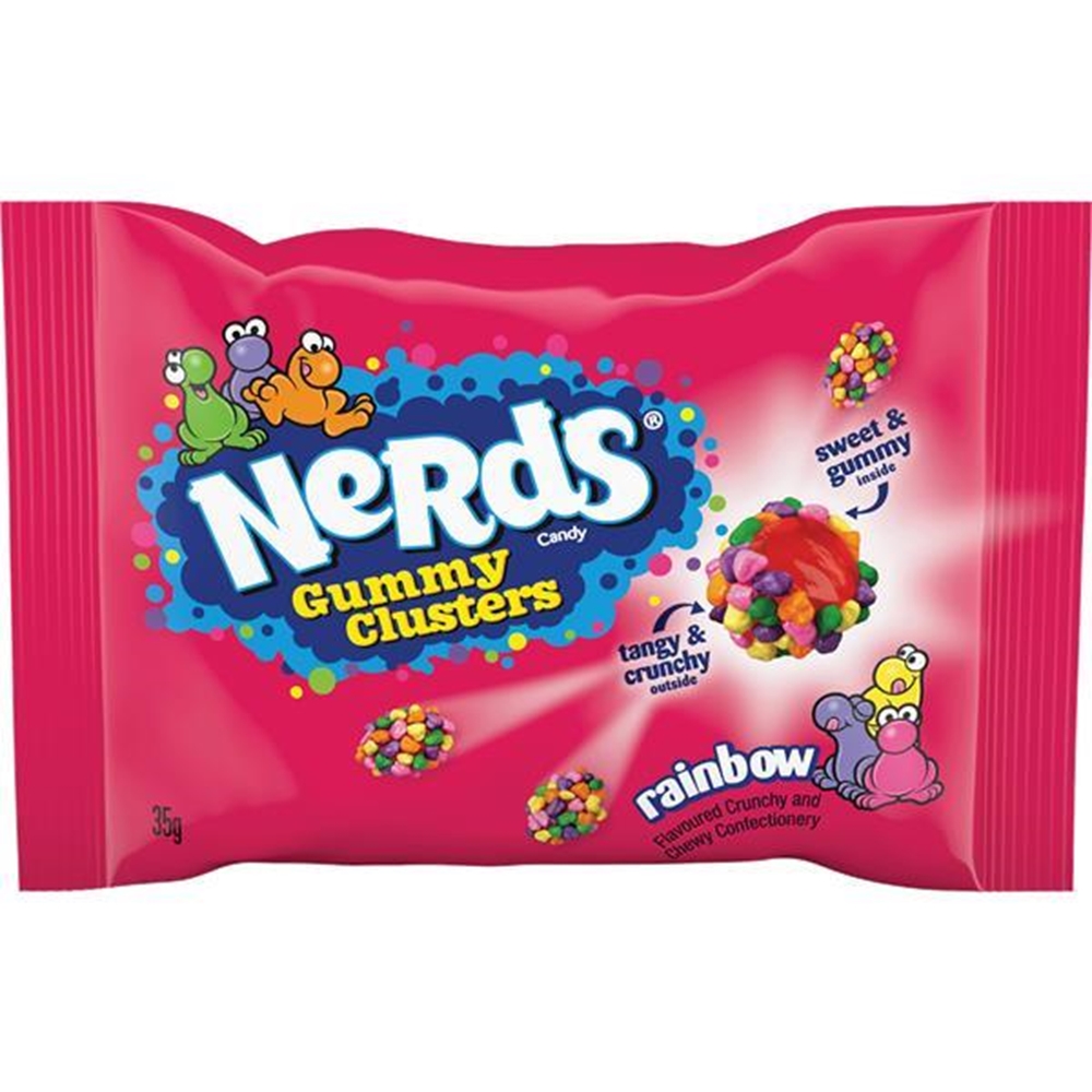 35G NERDS GUMMY CLUSTERS RAINBOW (24) 1 35G NERDS GUMMY CLUSTERS RAINBOW (24)