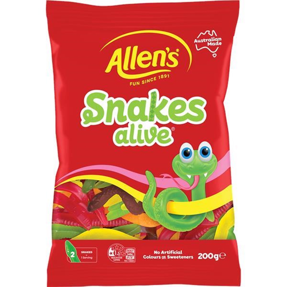 ALLENS SNAKES ALIVE 200G (1) 1 ALLENS SNAKES ALIVE 200G (1)