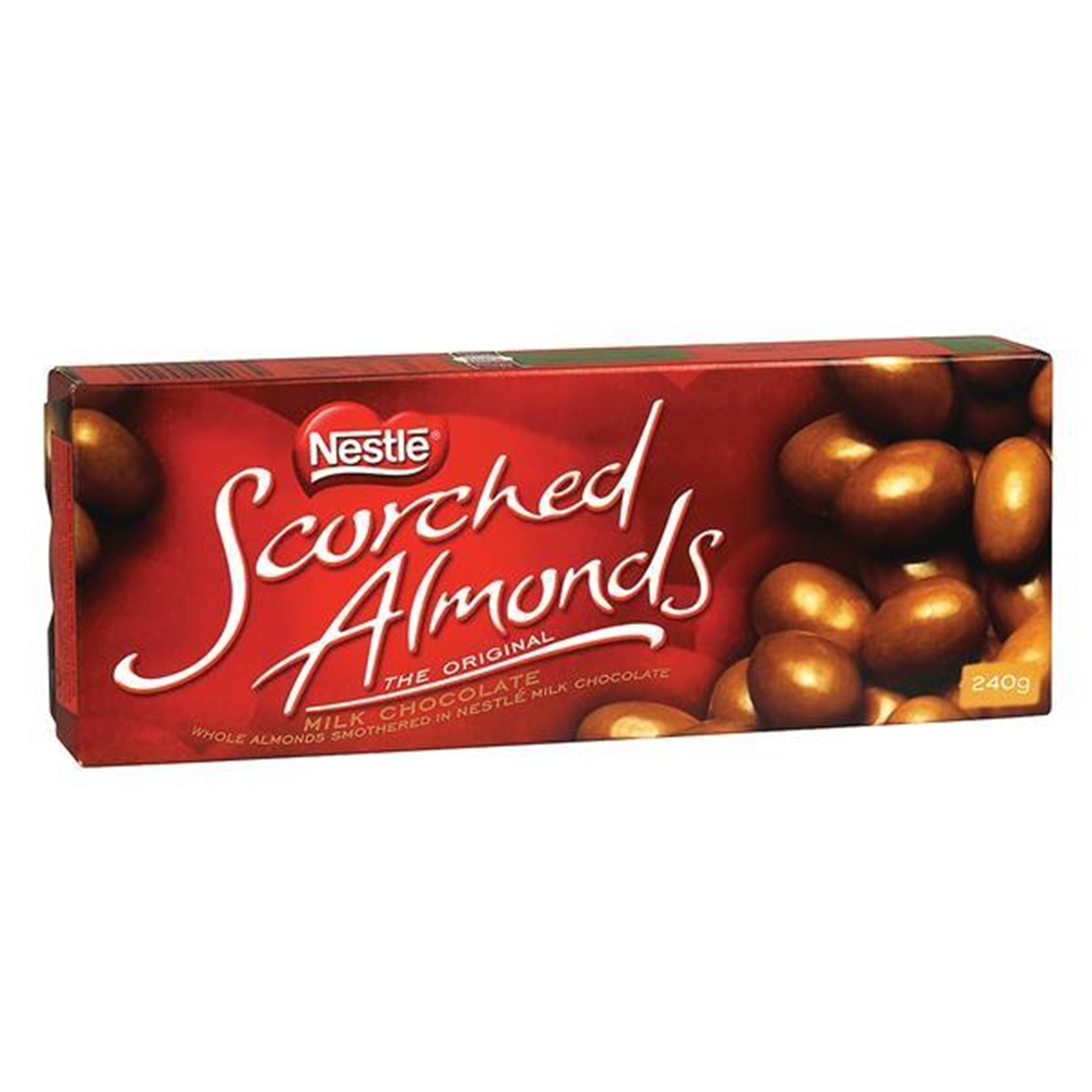 NESTLE SCORCHED CHOCOLATE ALMONDS 240G 1 NESTLE SCORCHED CHOCOLATE ALMONDS 240G