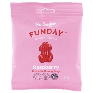 50G FUNDAY GUMMY FROGS RASPBERRY