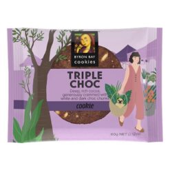 BYRON BAY COOKIES TRIPLE CHOC FUDGE 60G (12)
