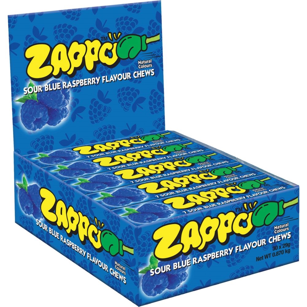 ZAPPO BLUE RASPBERRY 29G (30) 1 ZAPPO BLUE RASPBERRY 29G (30)
