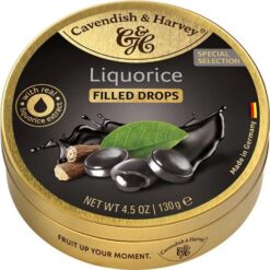 CAVENDISH & HARVEY LIQUORICE DROPS 130G (12)