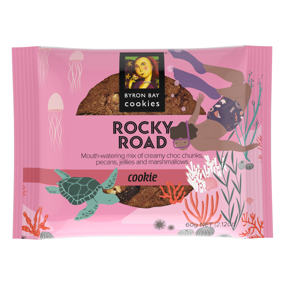 BYRON BAY COOKIES ROCKY ROAD COOKIE 60G (12) 1 BYRON BAY COOKIES ROCKY ROAD COOKIE 60G (12)
