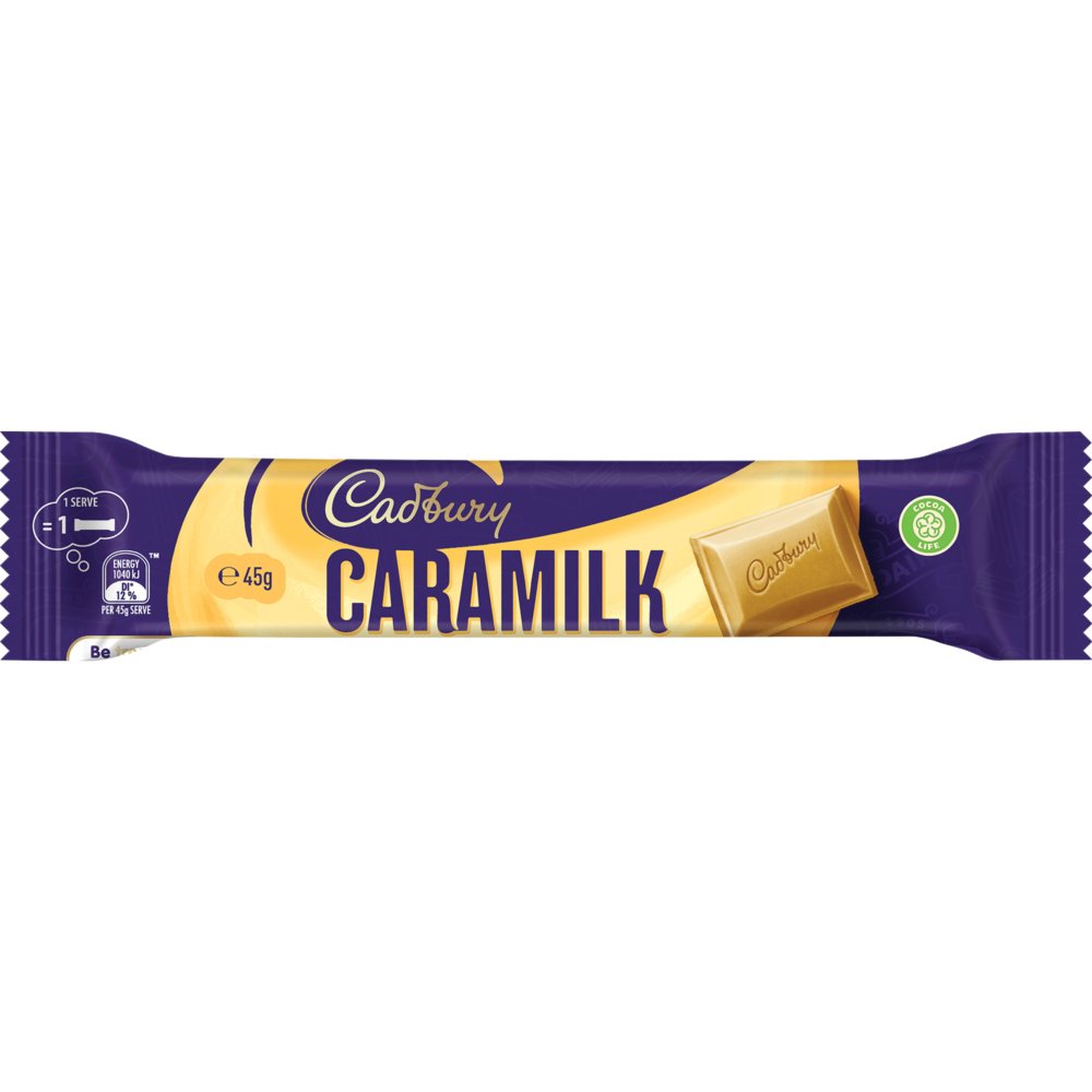 CADBURY CARAMILK BAR 45G (48) 1 CADBURY CARAMILK BAR 45G (48)