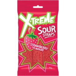 XTREME SOUR STRAPS STRAWBERRY 160G (12)
