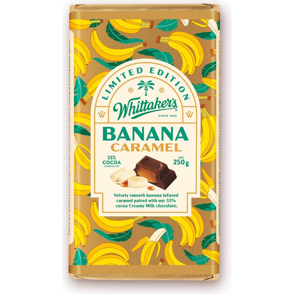 Whittakers Banana Caramel Block 250g 1 Whittakers Banana Caramel Block 250g