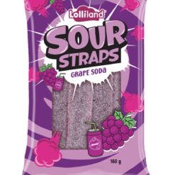 Lollinauts Sour Straps Grape Soda 160g