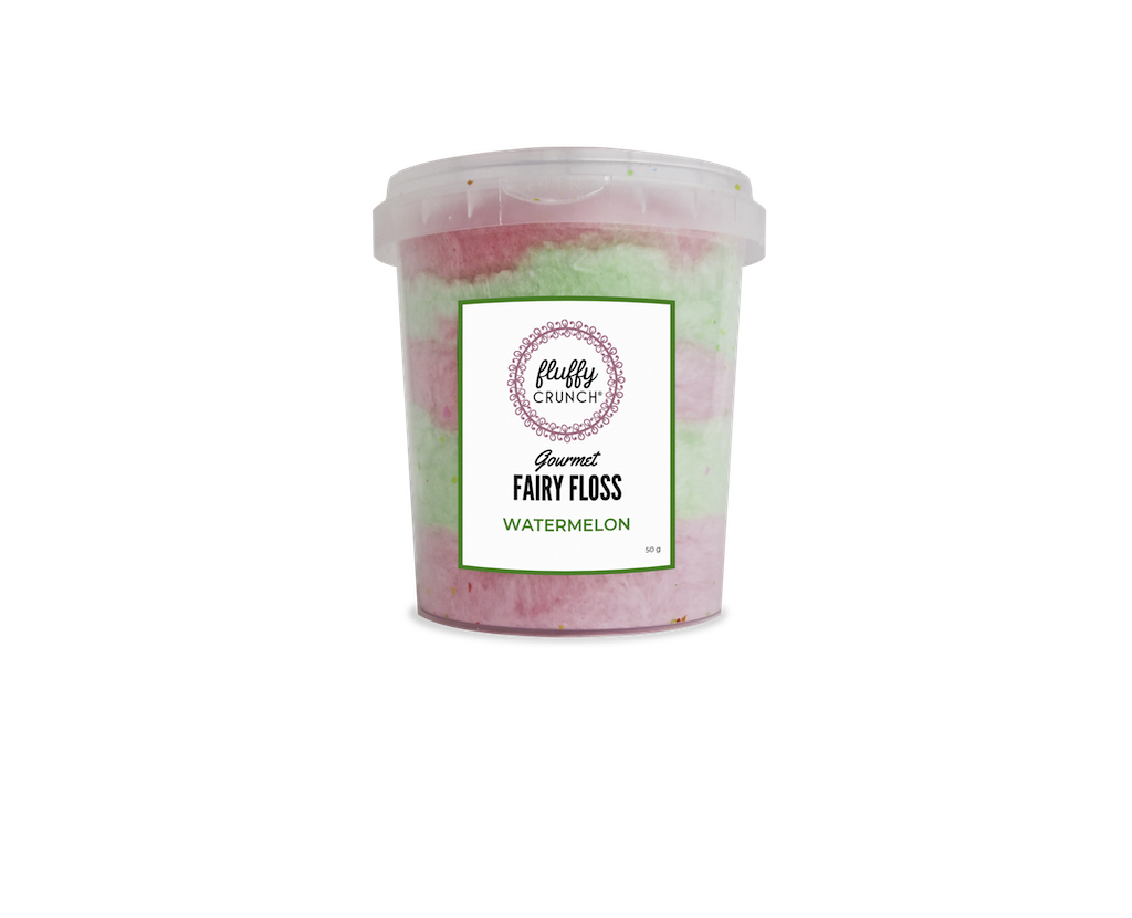 Fluffy Crunch Fairy Floss WATERMELON 50g 1 Fluffy Crunch Fairy Floss WATERMELON 50g