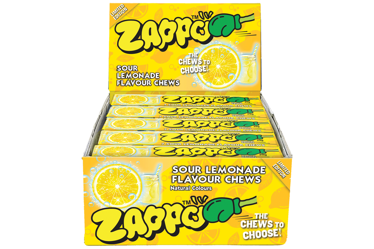 ZAPPO SOUR LEMONADE CHEWS 29g (SINGLE ONE) 1 ZAPPO SOUR LEMONADE CHEWS 29g (SINGLE ONE)
