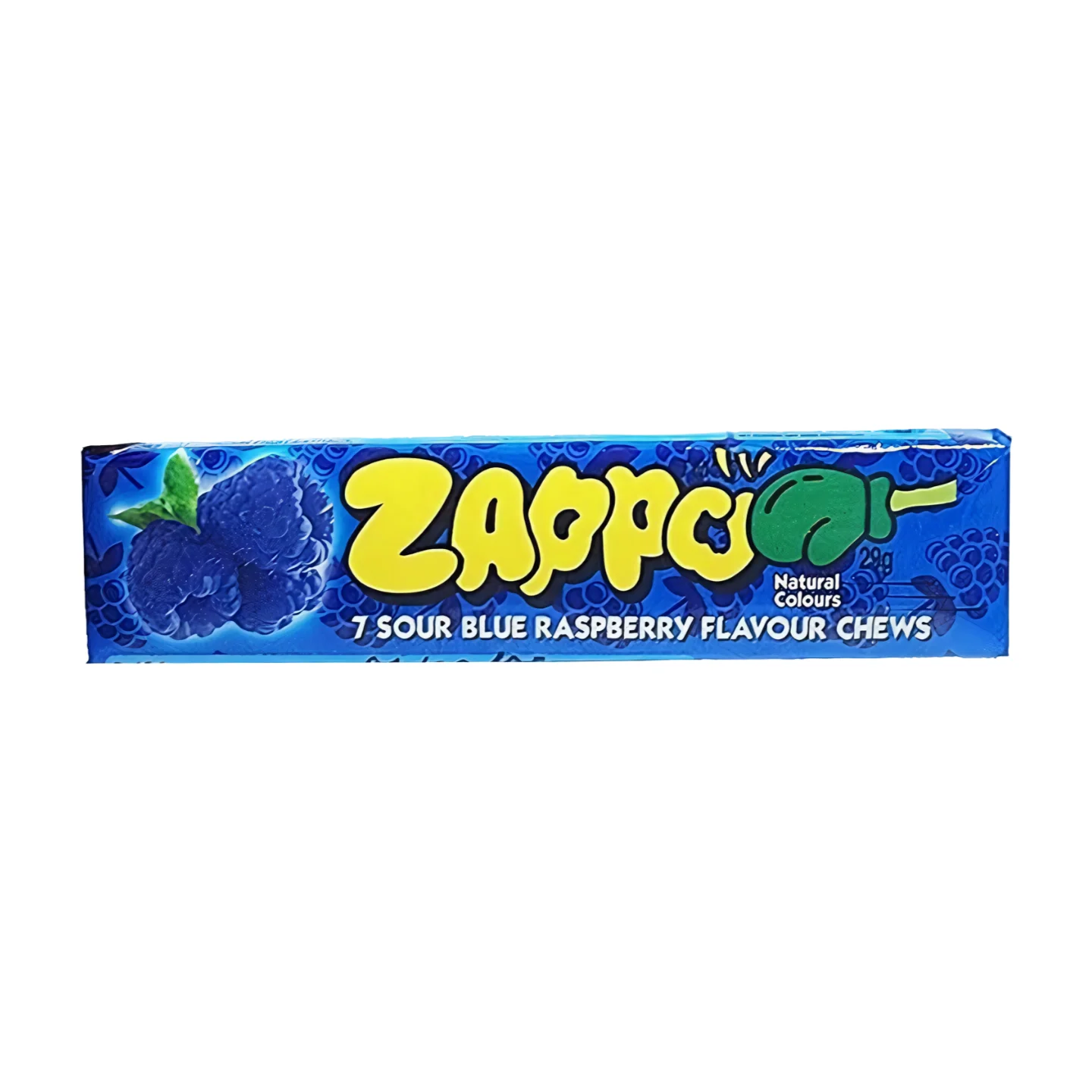 Zappo Blue Raspberry Chews 29g 1 Zappo Blue Raspberry Chews