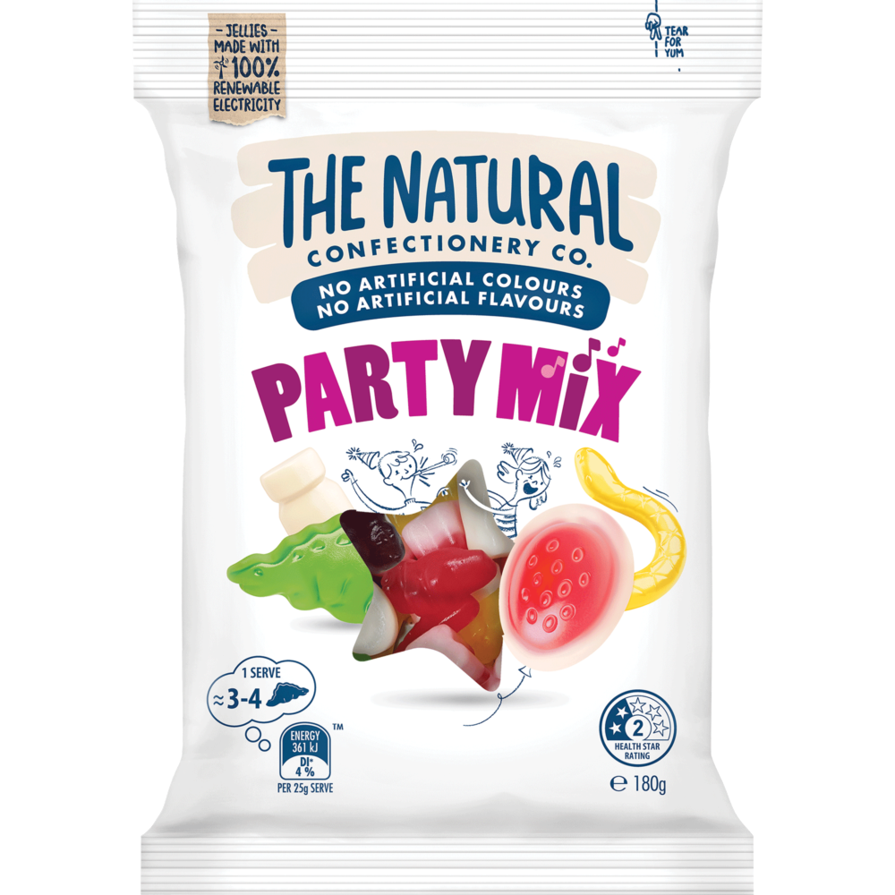 Natural Confectionery Co. Party Mix 180g 1 Natural Confectionery Co. Party Mix 180g
