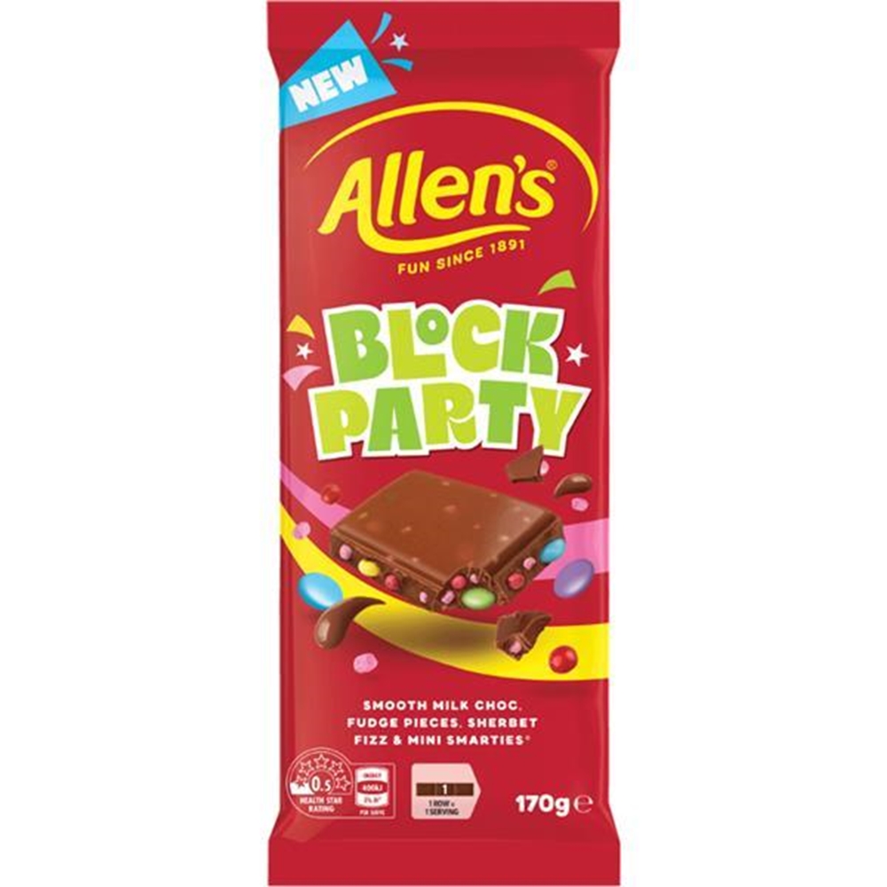 Allen's Party Mix Blocks 170g (Box of 12) 1 Allen's Party Mix Blocks 170g (Box of 12)
