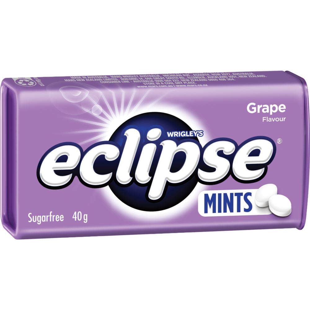 Eclipse Mint Grape 40g (Box of 12) 1 Eclipse Mint Grape 40g (Box of 12)