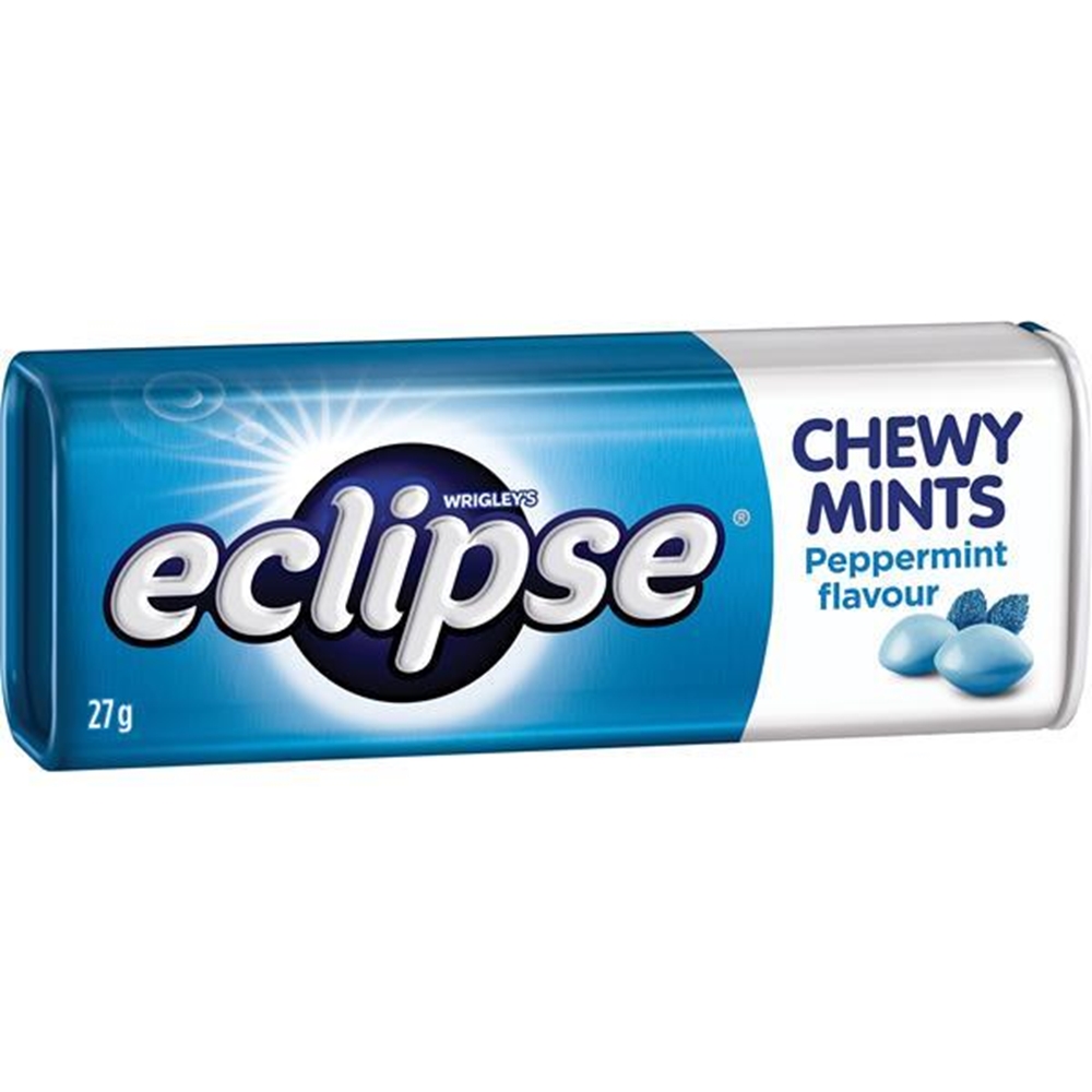 Eclipse Chewy Mints Peppermint 27g (Box of 20) 1 Eclipse Chewy Mints Peppermint 27g (Box of 20)